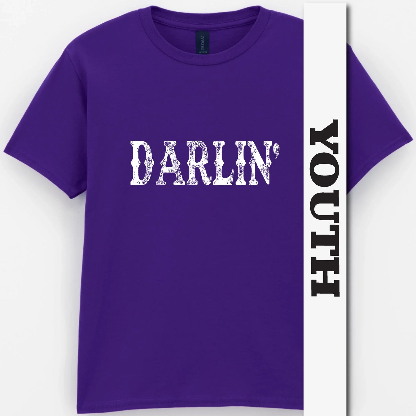 Darlin’ Distressed Western Design Youth Shirt