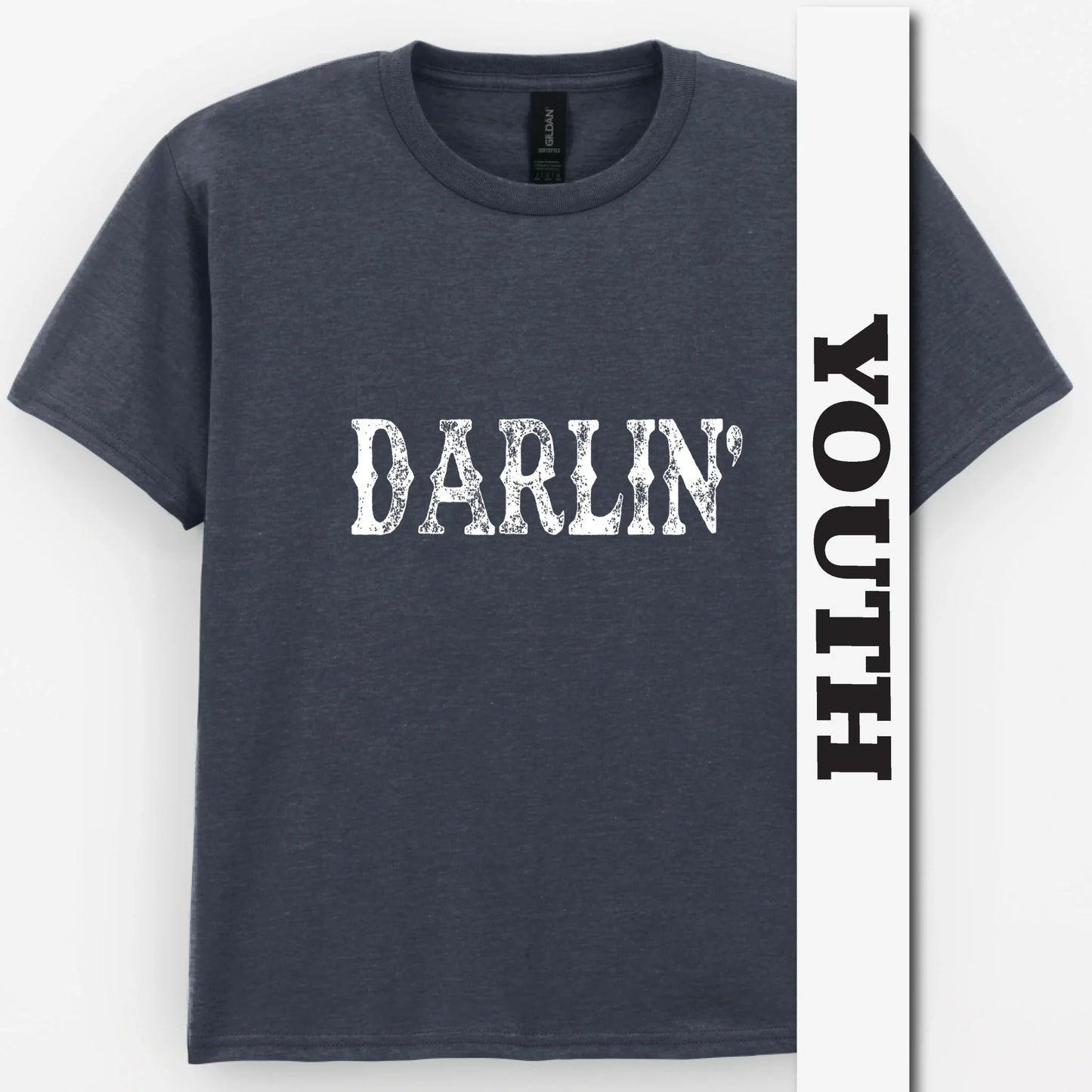 Darlin’ Distressed Western Design Youth Shirt
