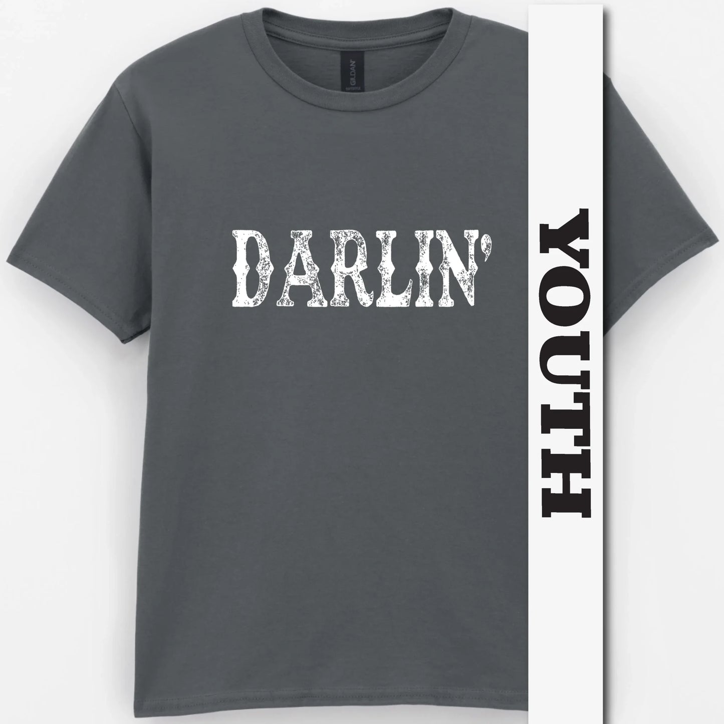 Darlin’ Distressed Western Design Youth Shirt