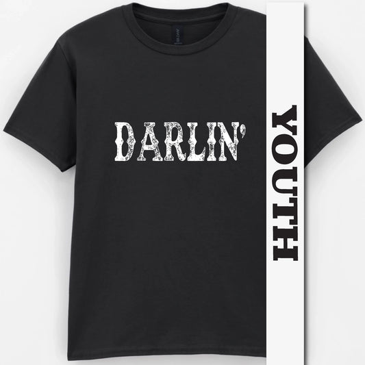 Darlin’ Distressed Western Design Youth Shirt