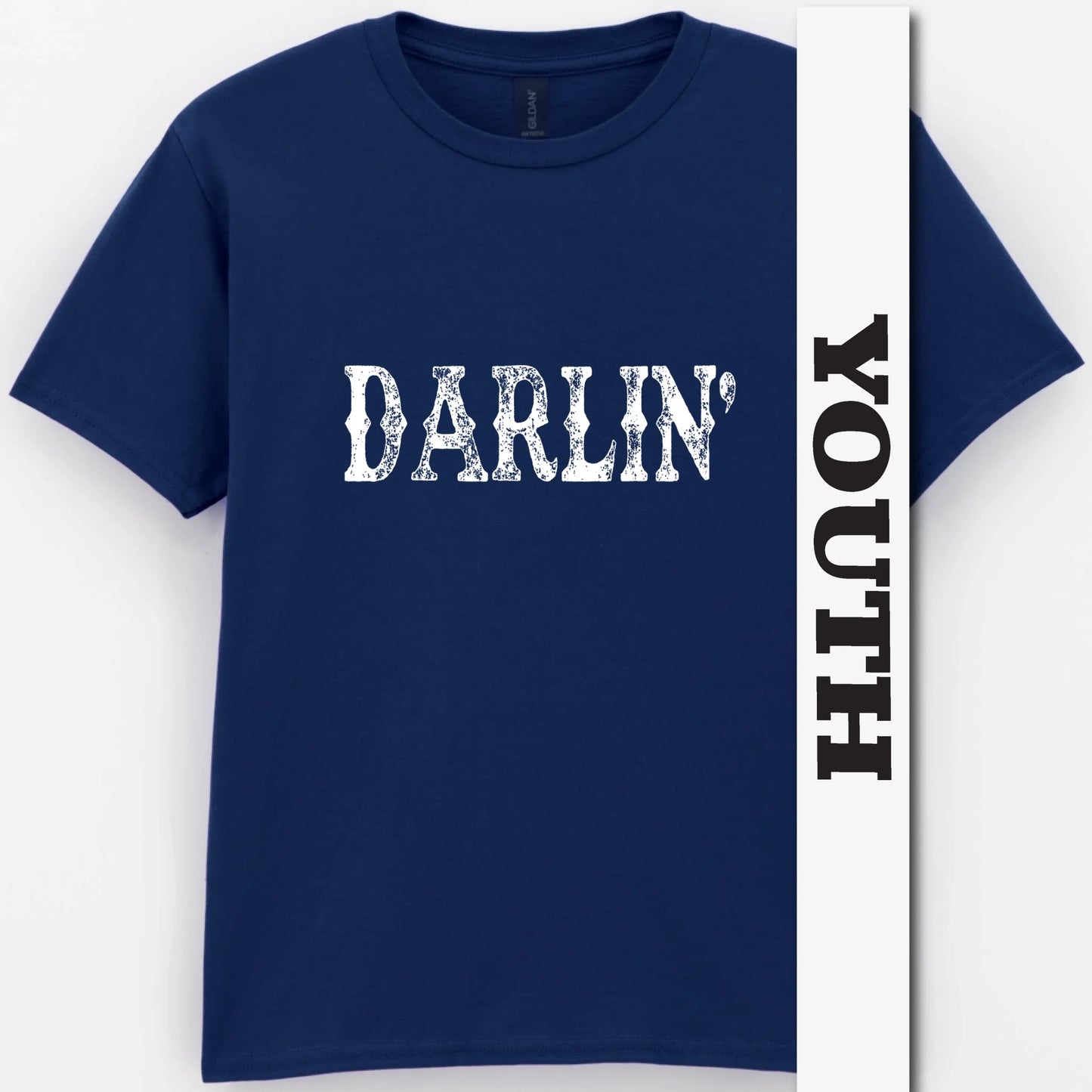 Darlin’ Distressed Western Design Youth Shirt