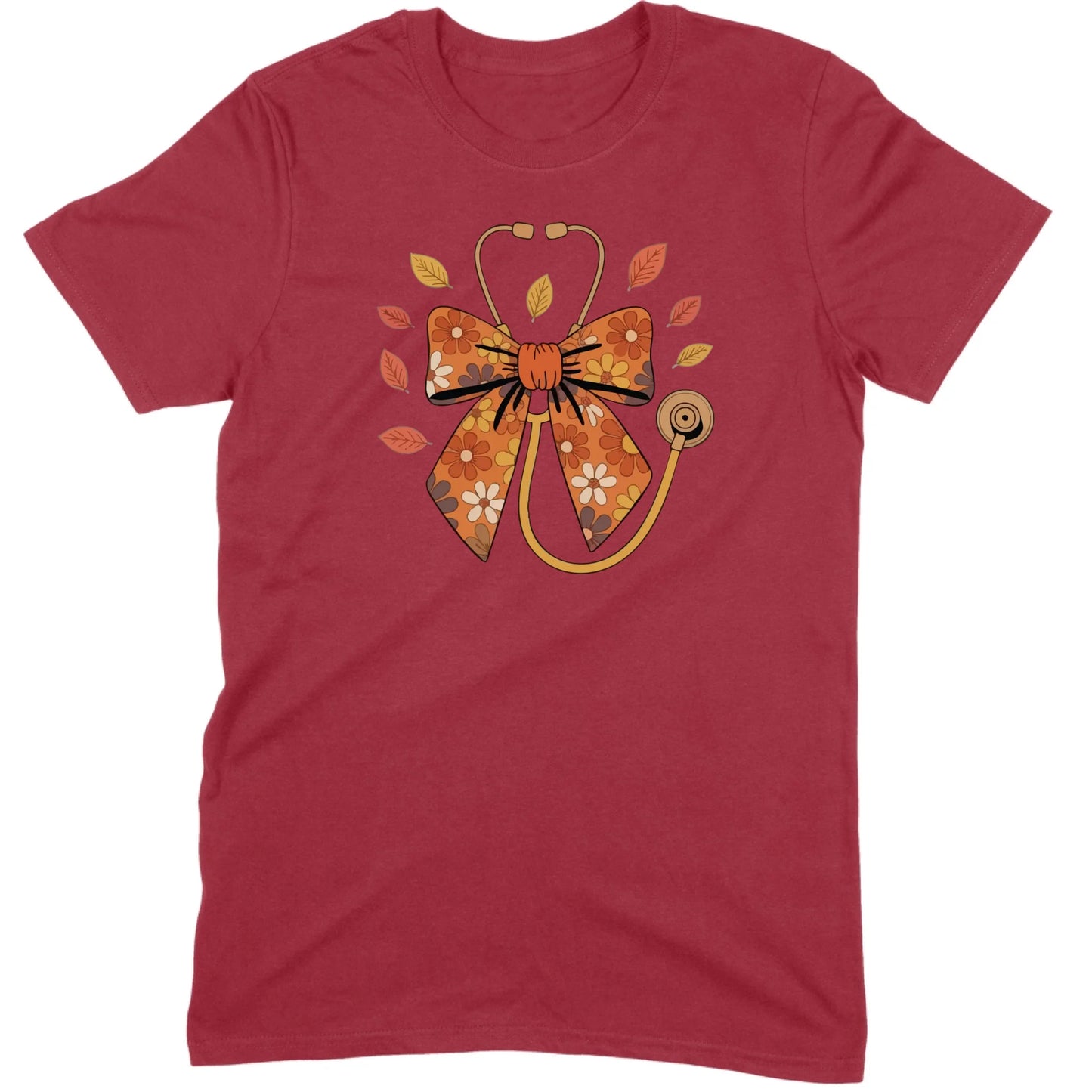 Fall Floral Stethoscope Tee