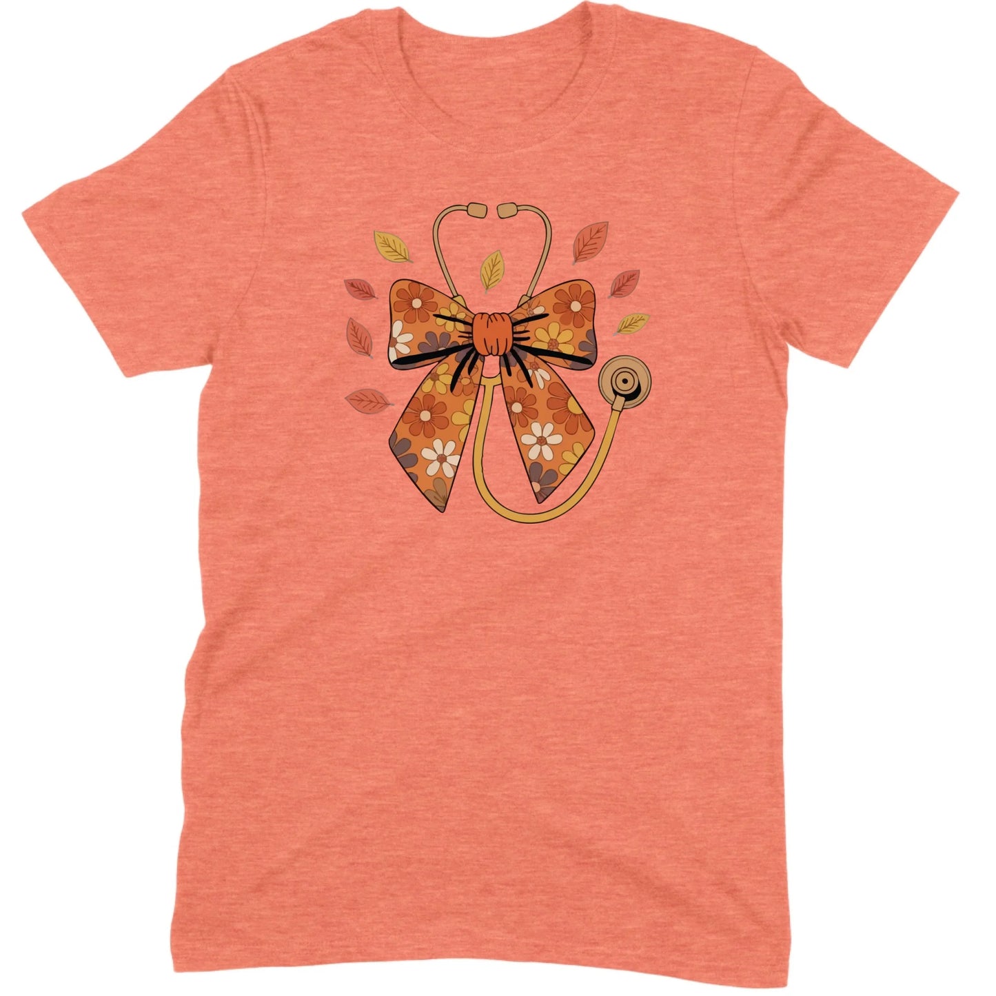 Fall Floral Stethoscope Tee