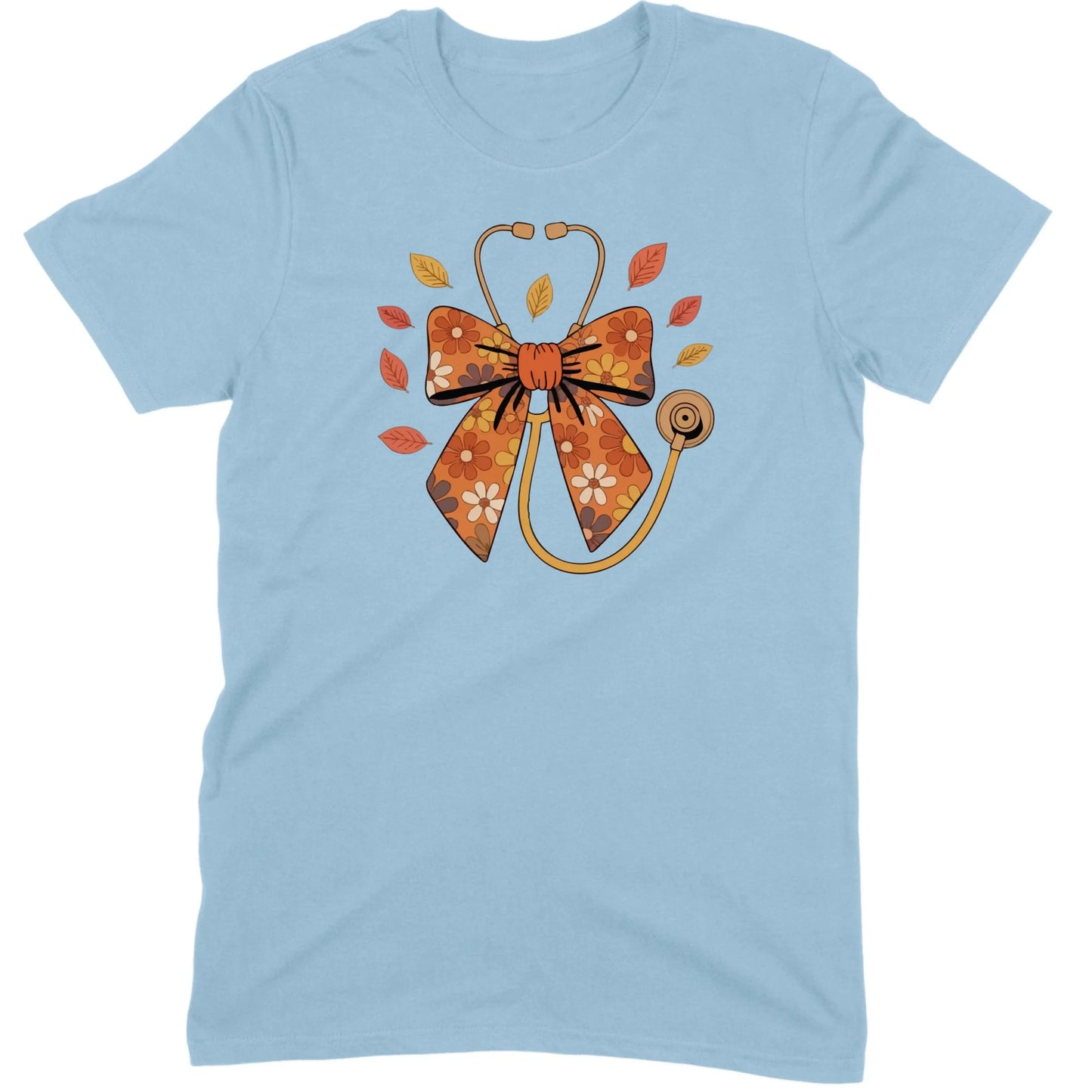 Fall Floral Stethoscope Tee