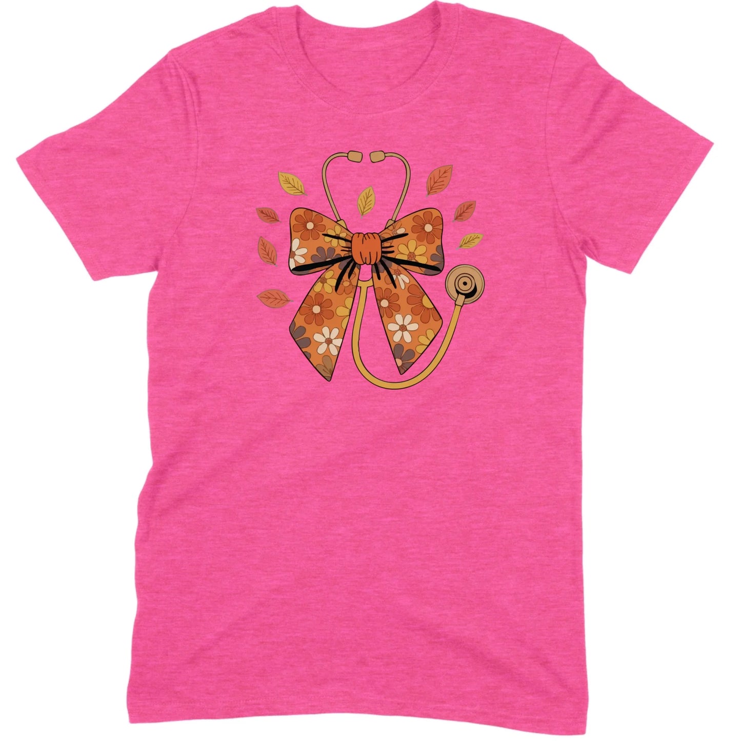 Fall Floral Stethoscope Tee