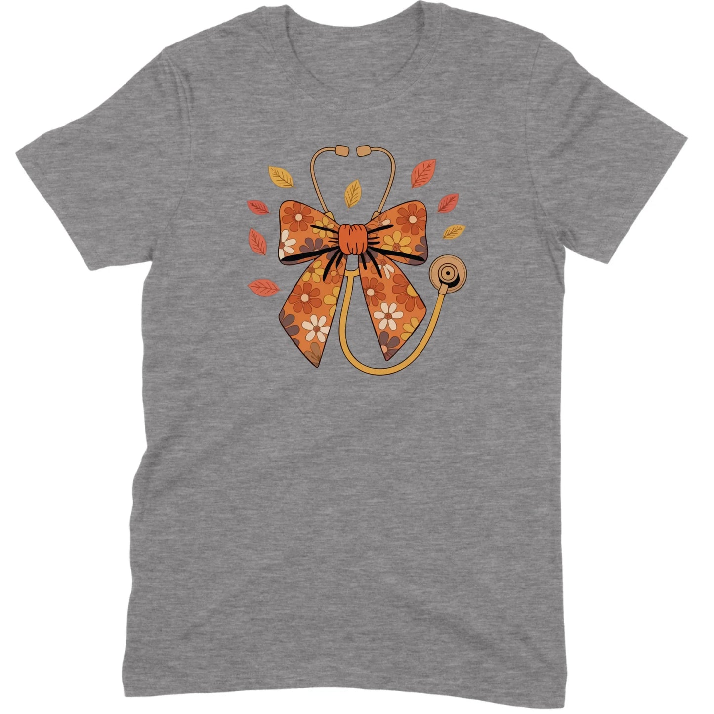 Fall Floral Stethoscope Tee