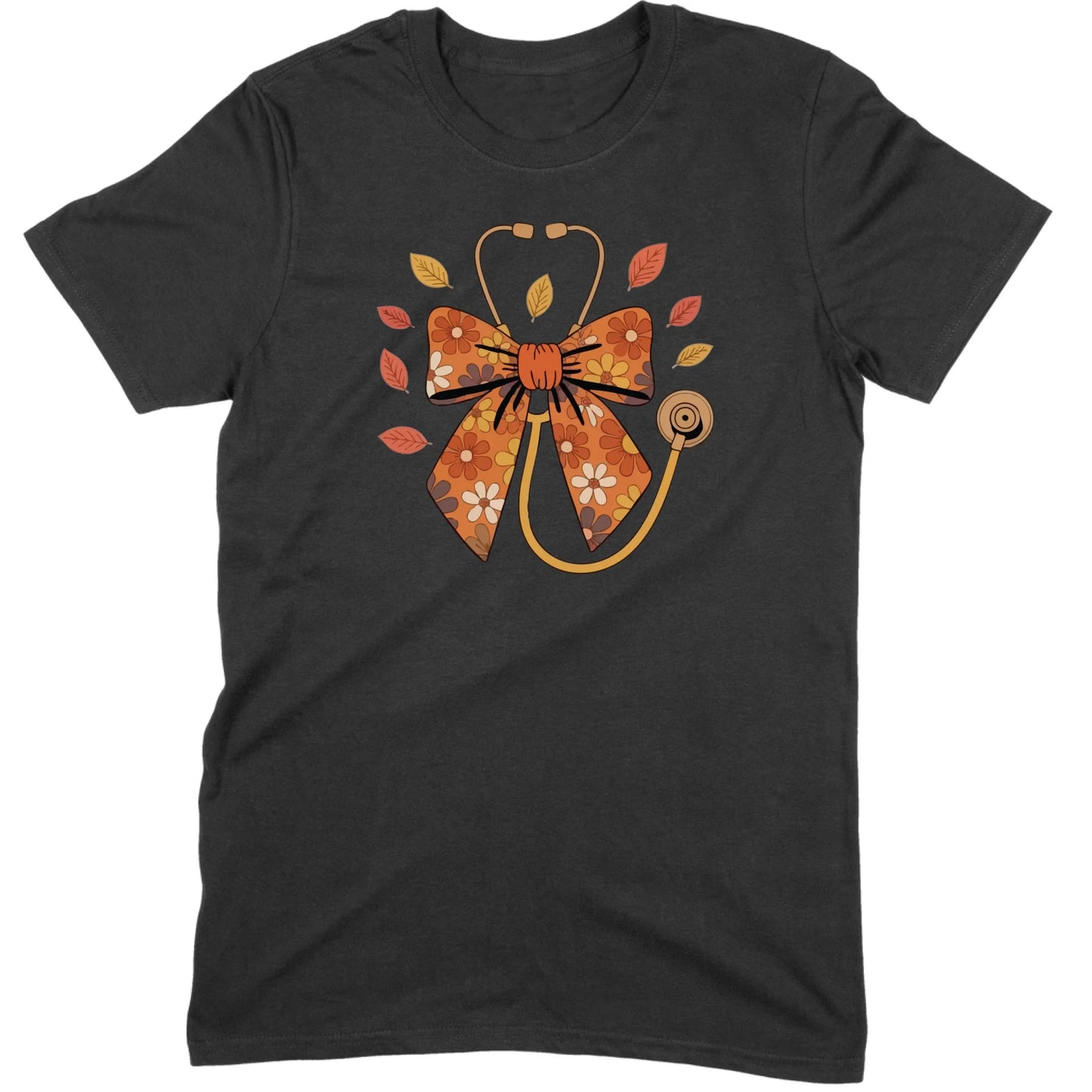 Fall Floral Stethoscope Tee