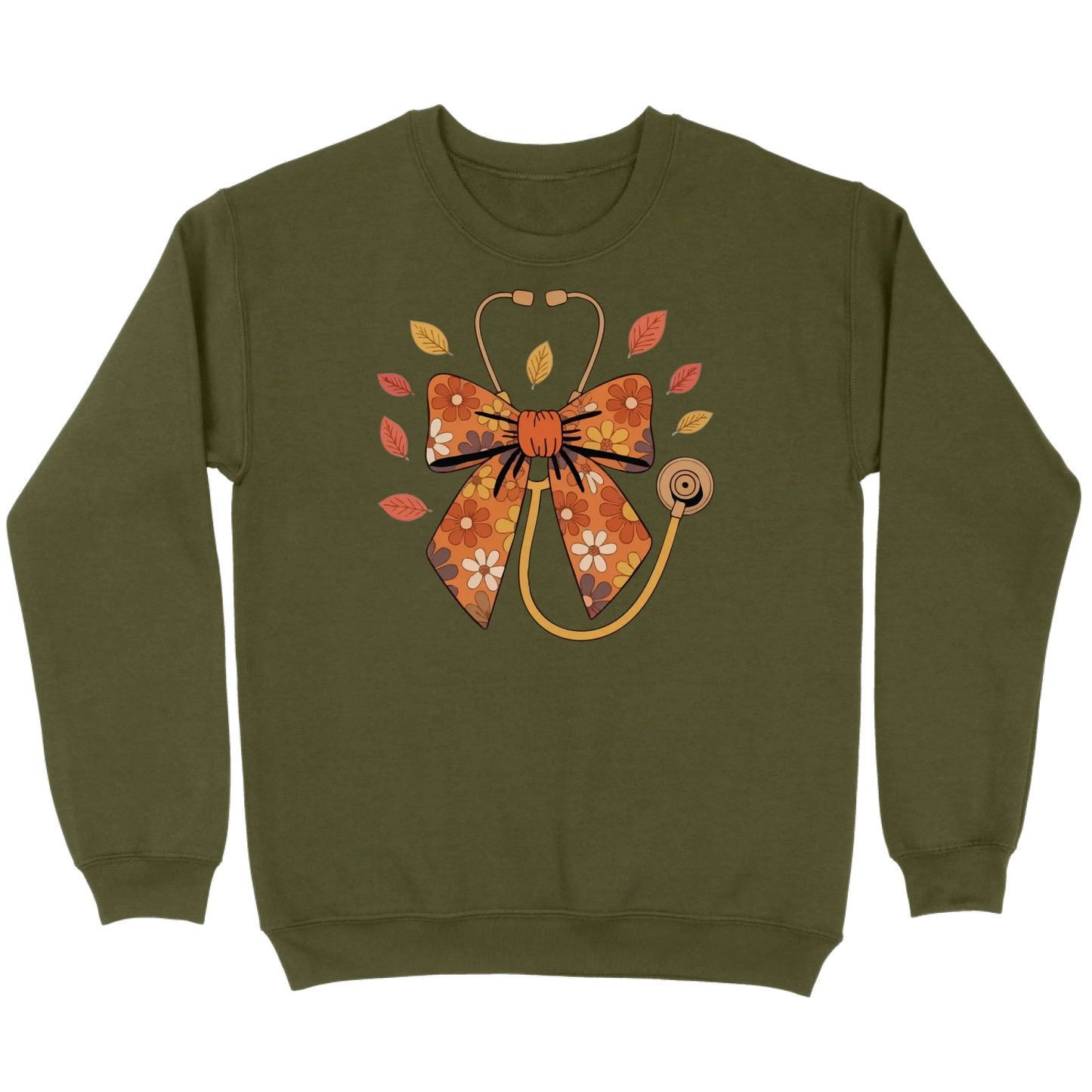 Fall Floral Stethoscope Sweatshirt