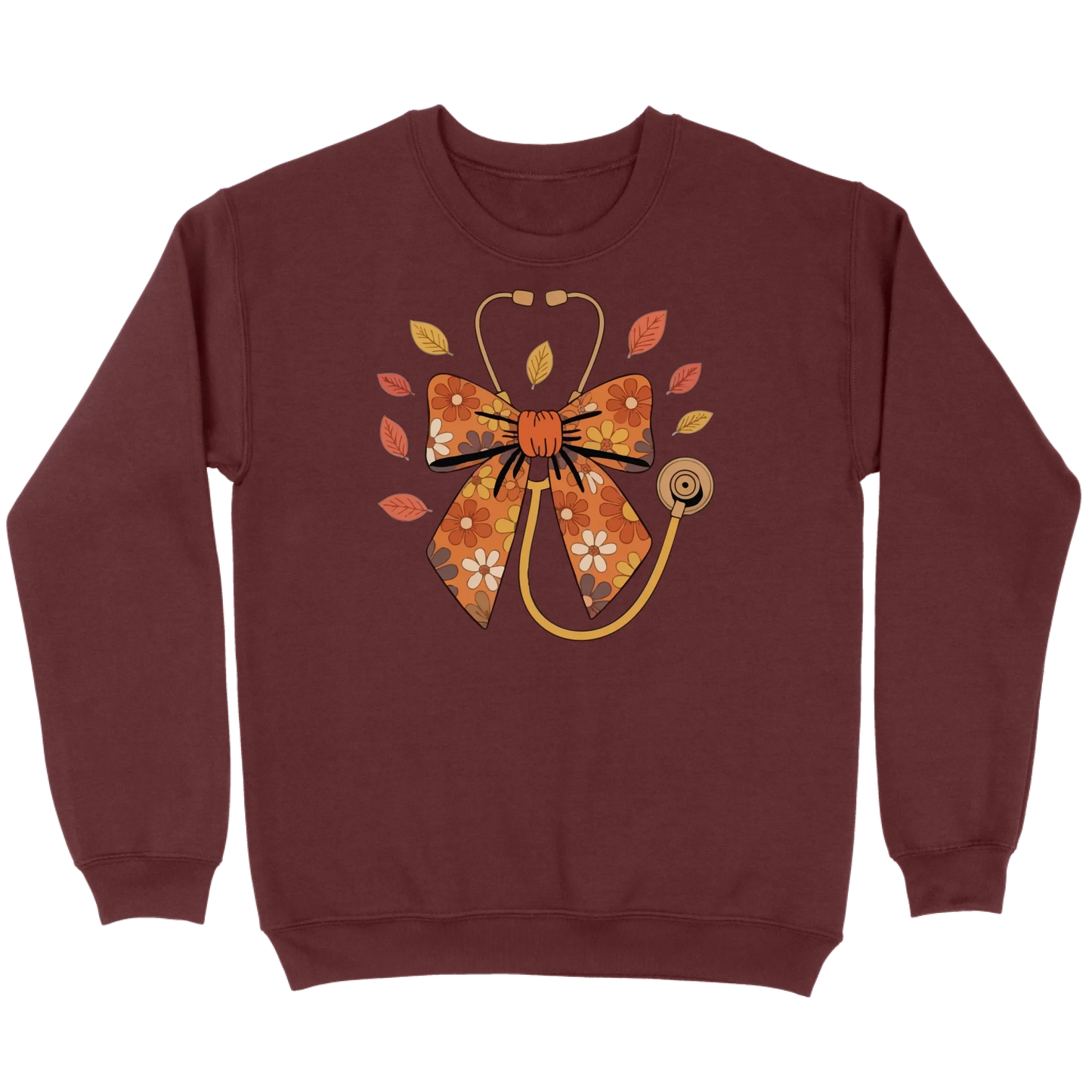Fall Floral Stethoscope Sweatshirt