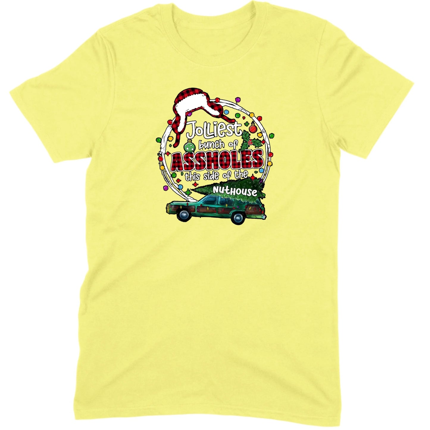 Jolliest Bunch of Assholes Christmas Wagon Tee