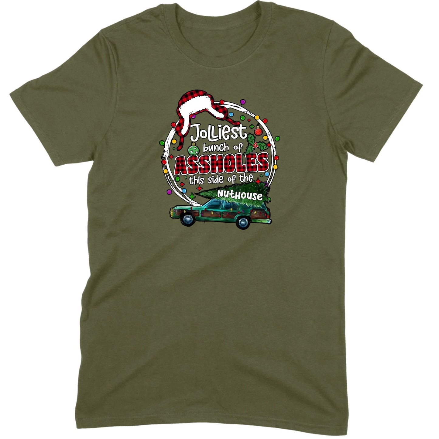 Jolliest Bunch of Assholes Christmas Wagon Tee