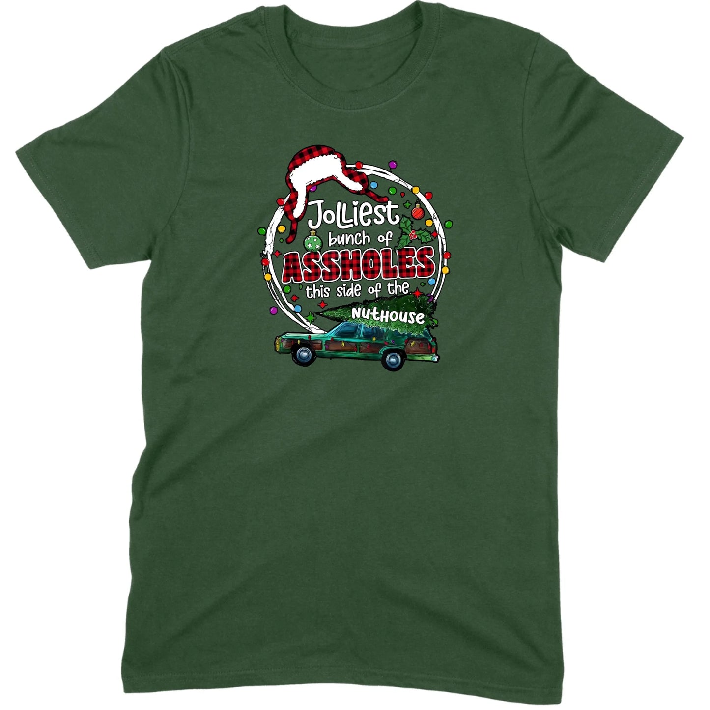 Jolliest Bunch of Assholes Christmas Wagon Tee