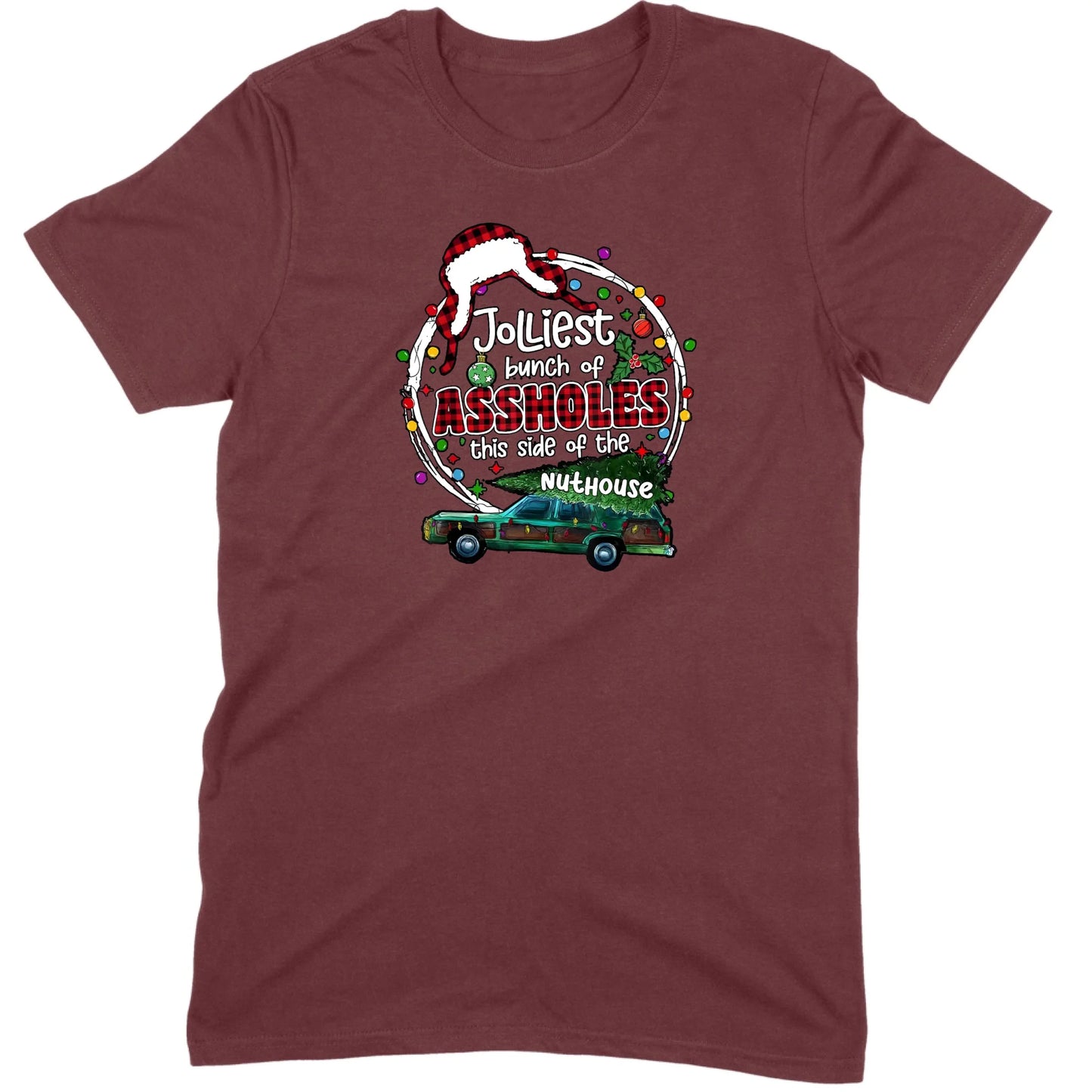 Jolliest Bunch of Assholes Christmas Wagon Tee