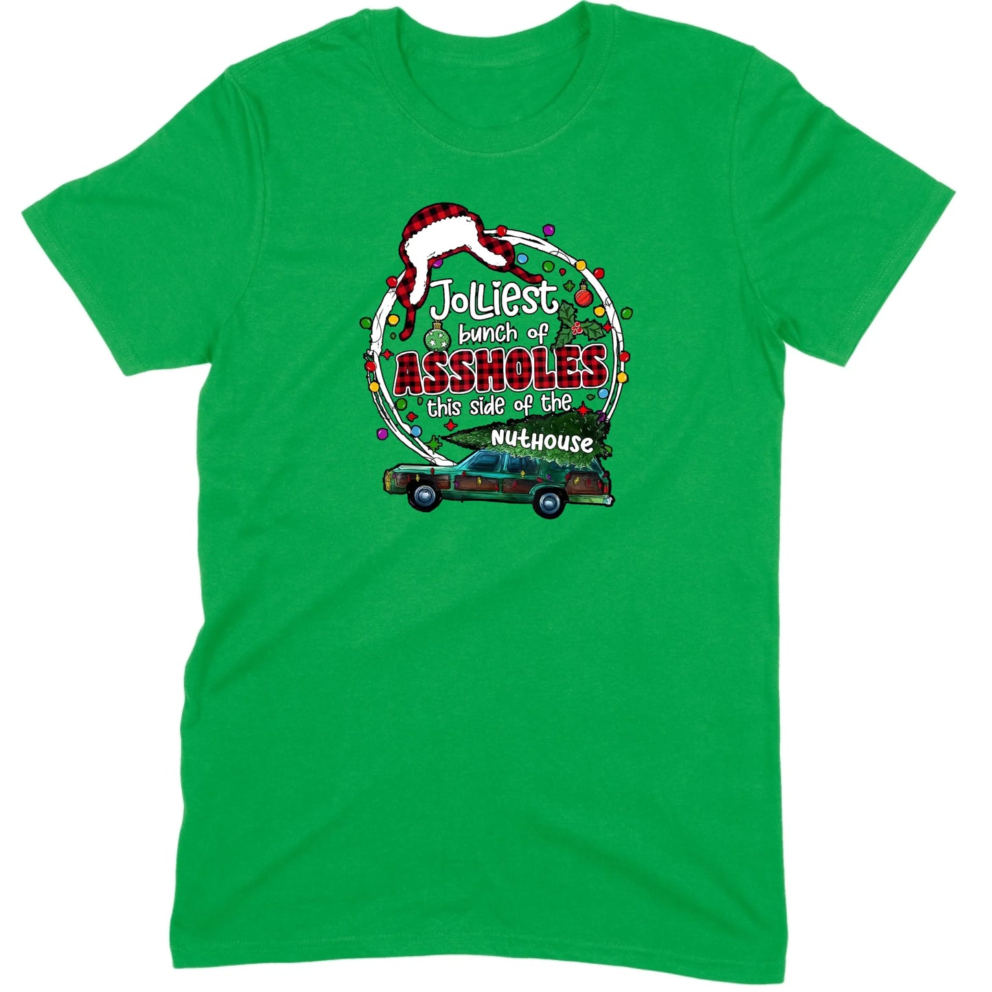 Jolliest Bunch of Assholes Christmas Wagon Tee
