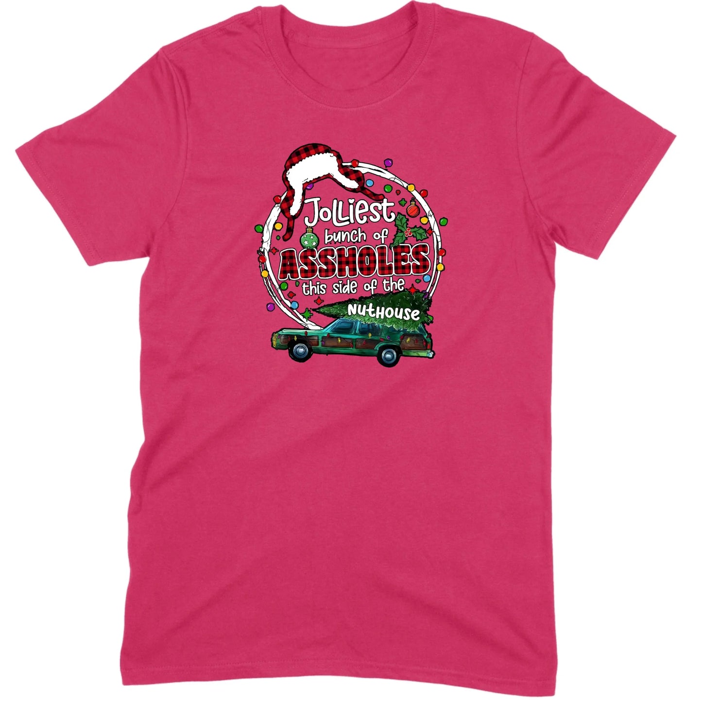 Jolliest Bunch of Assholes Christmas Wagon Tee