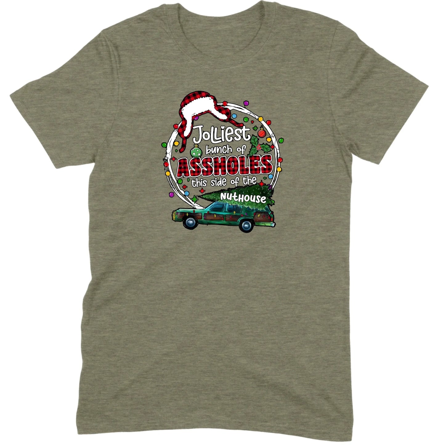 Jolliest Bunch of Assholes Christmas Wagon Tee