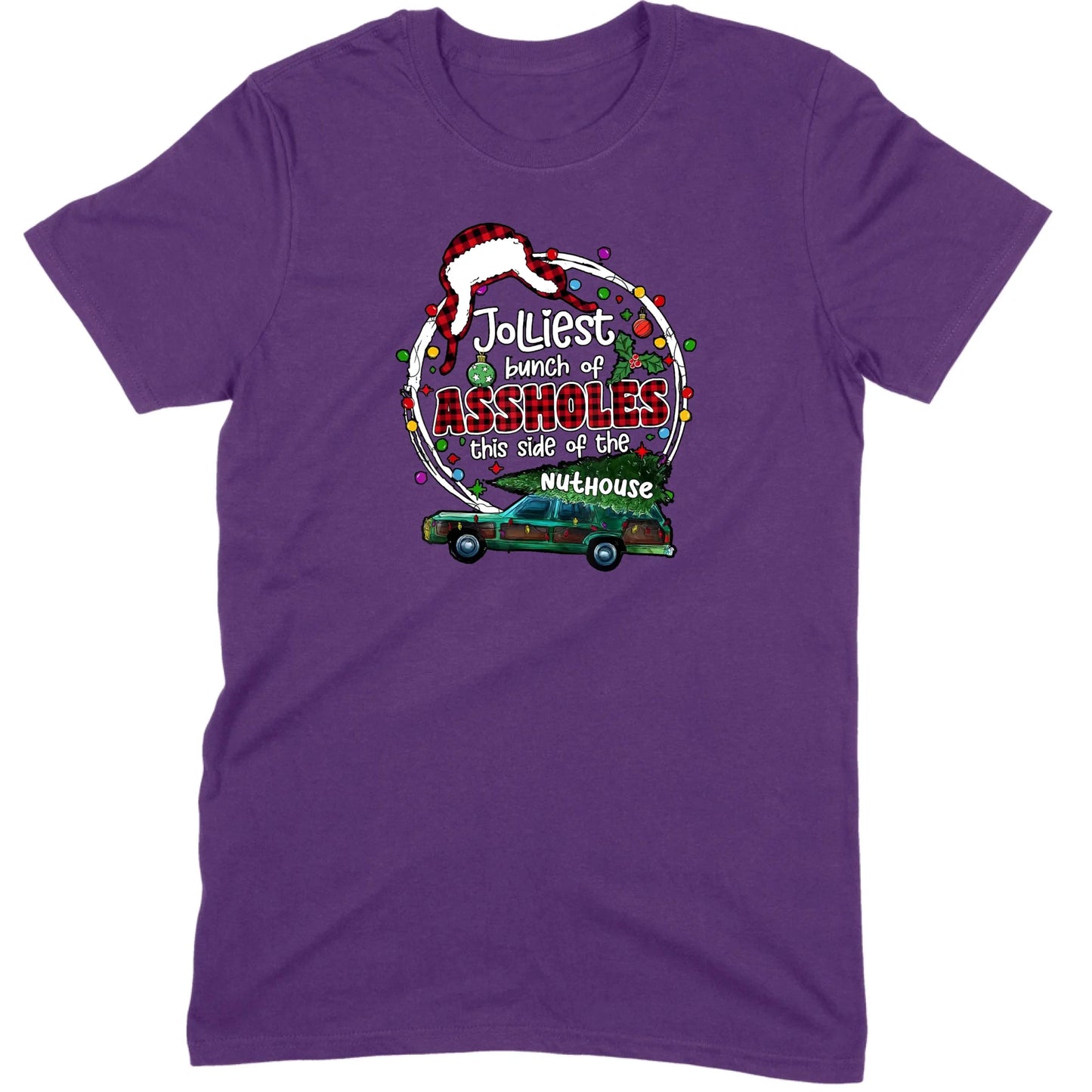 Jolliest Bunch of Assholes Christmas Wagon Tee