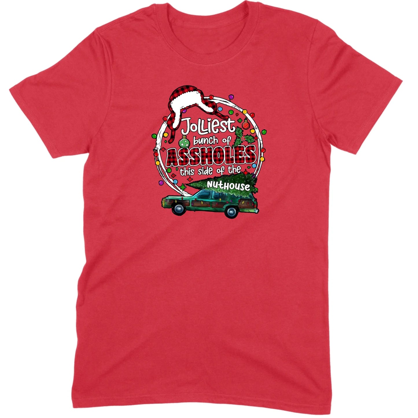 Jolliest Bunch of Assholes Christmas Wagon Tee