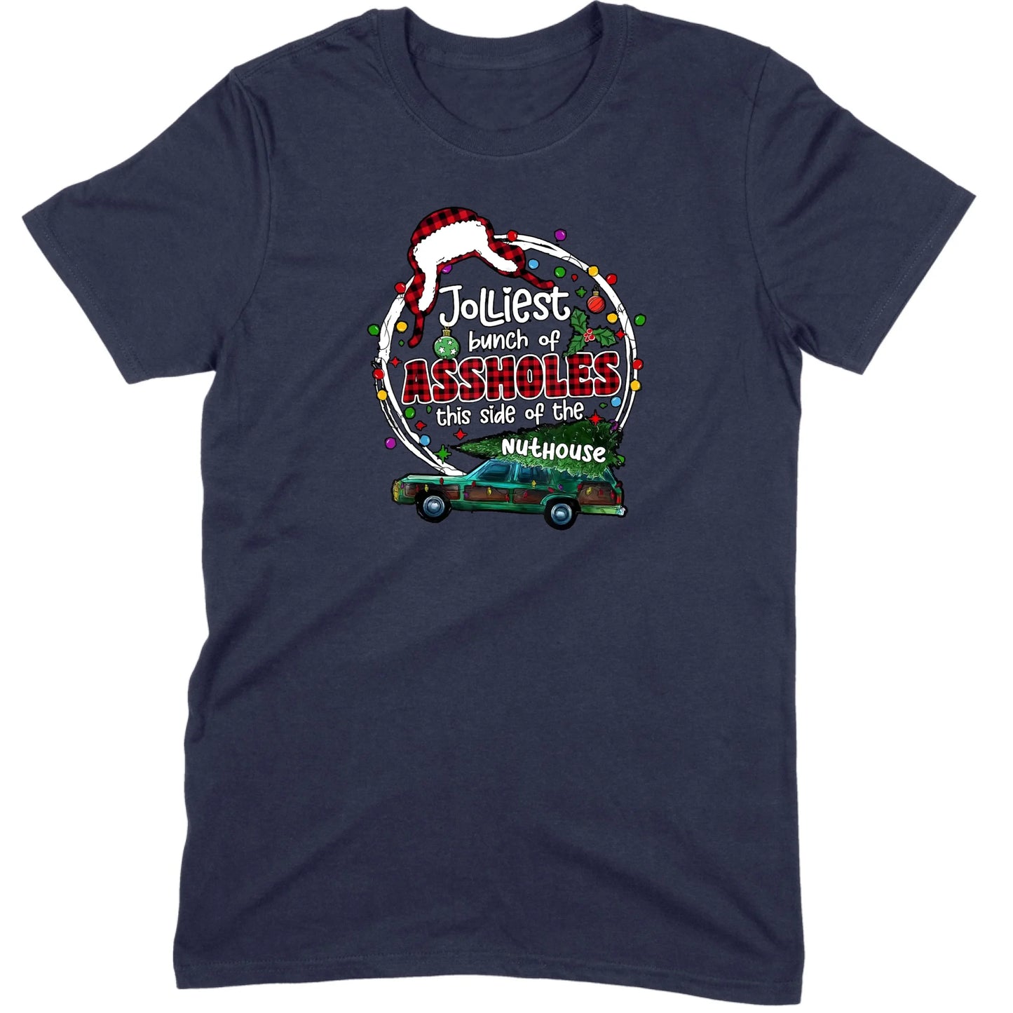 Jolliest Bunch of Assholes Christmas Wagon Tee