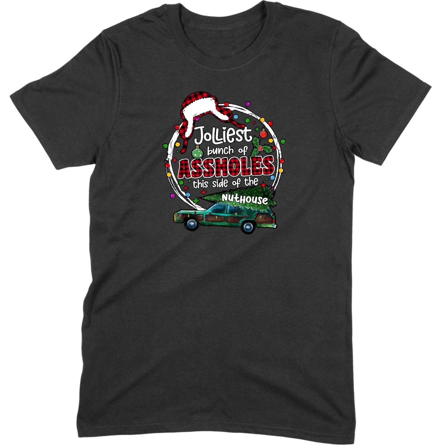 Jolliest Bunch of Assholes Christmas Wagon Tee
