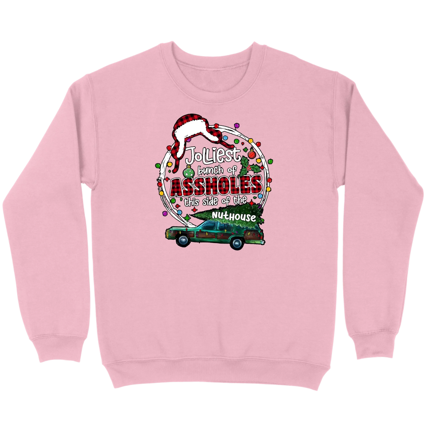 Jolliest Bunch of Assholes Christmas Wagon Sweatshirt