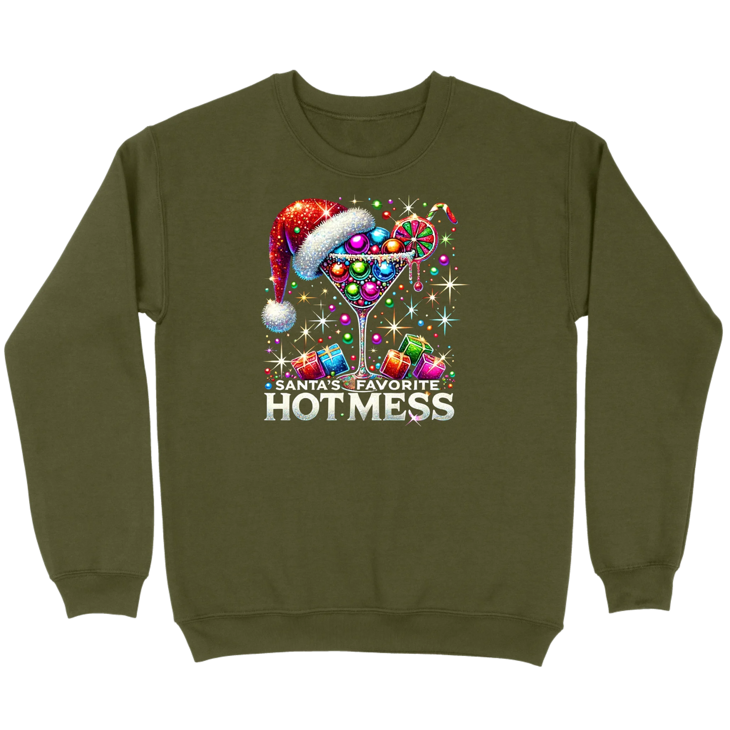 Santa’s Favorite Hot Mess Cocktail Sweatshirt