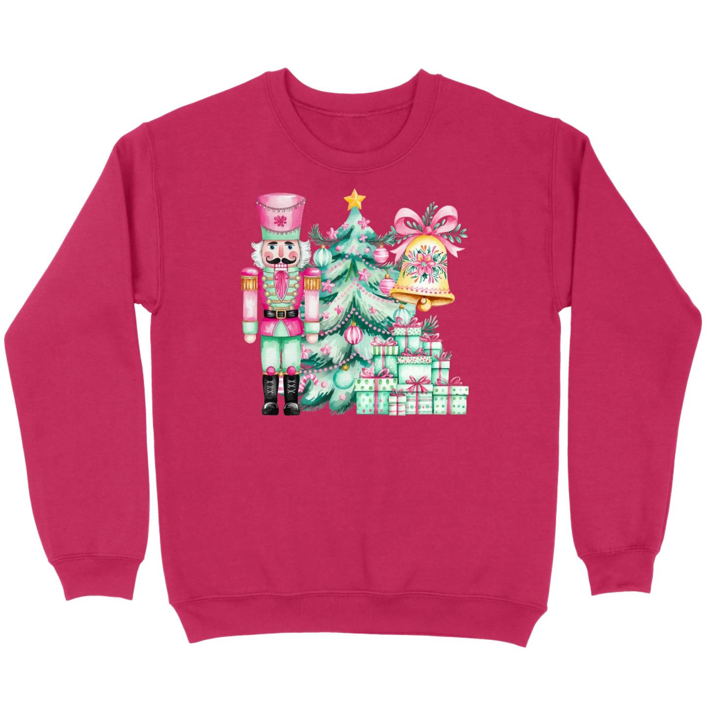 Pink and Mint Nutcracker Christmas Set Sweatshirt