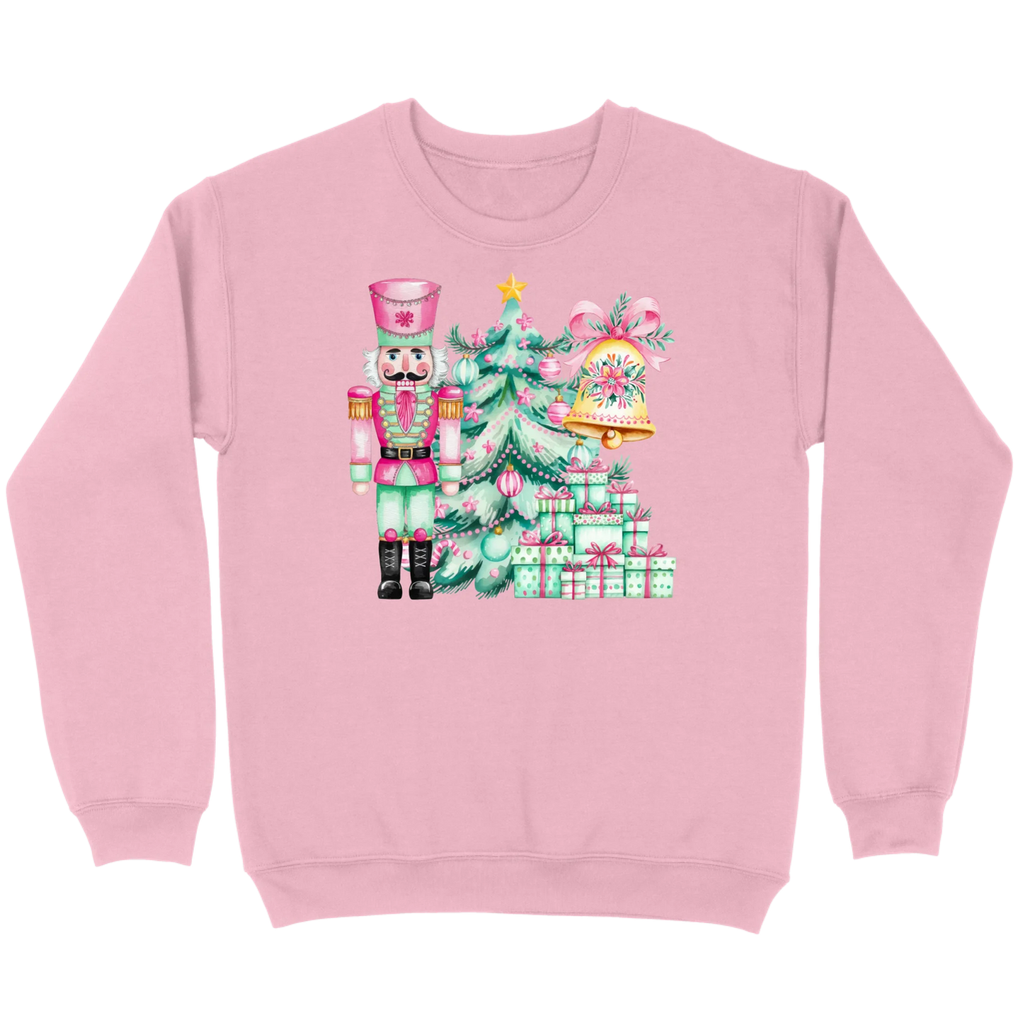 Pink and Mint Nutcracker Christmas Set Sweatshirt