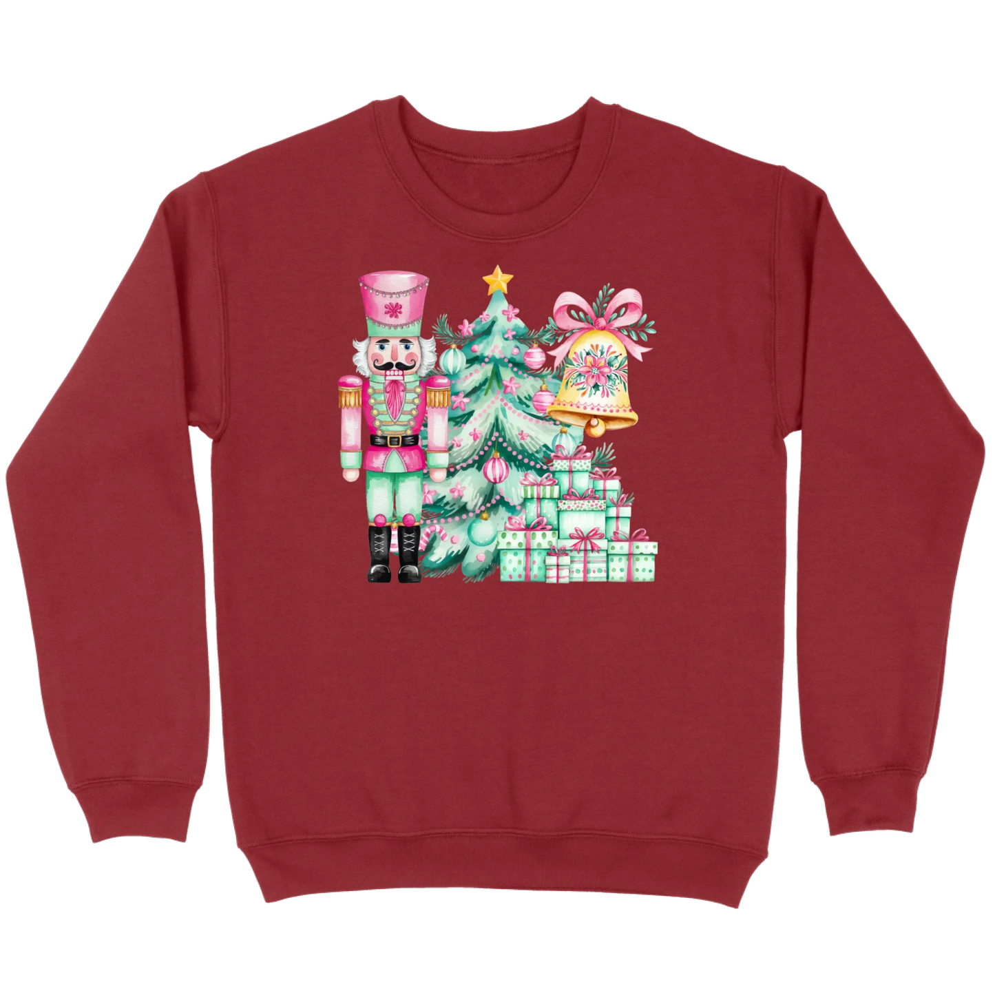 Pink and Mint Nutcracker Christmas Set Sweatshirt