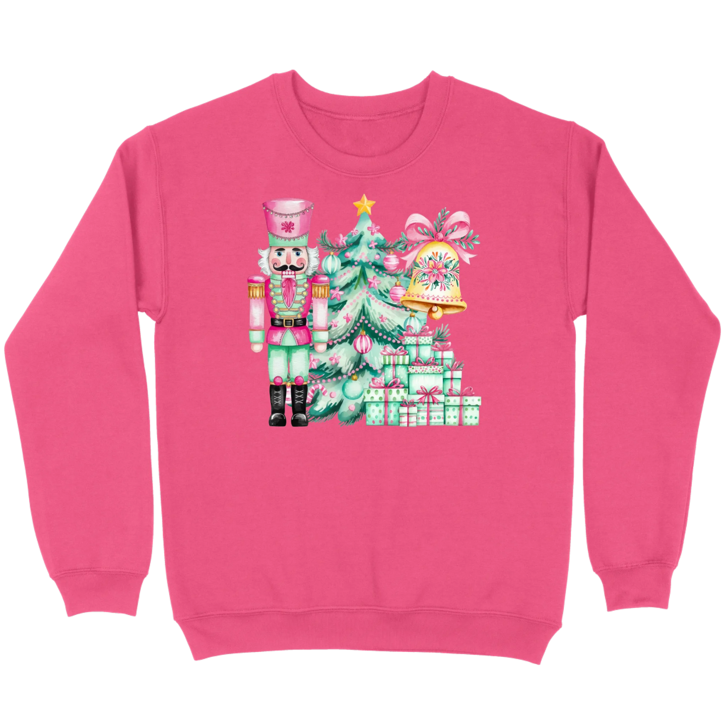 Pink and Mint Nutcracker Christmas Set Sweatshirt