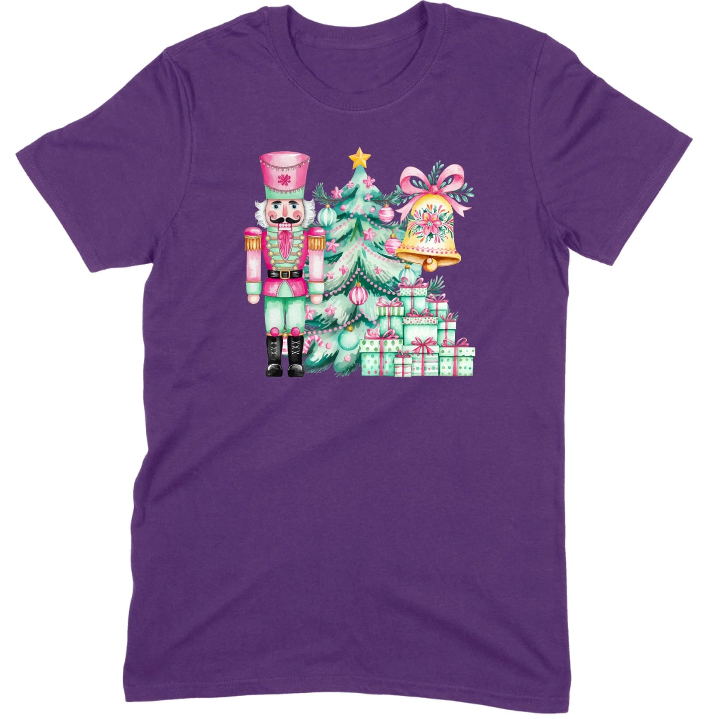 Pink and Mint Nutcracker Christmas Set Tee