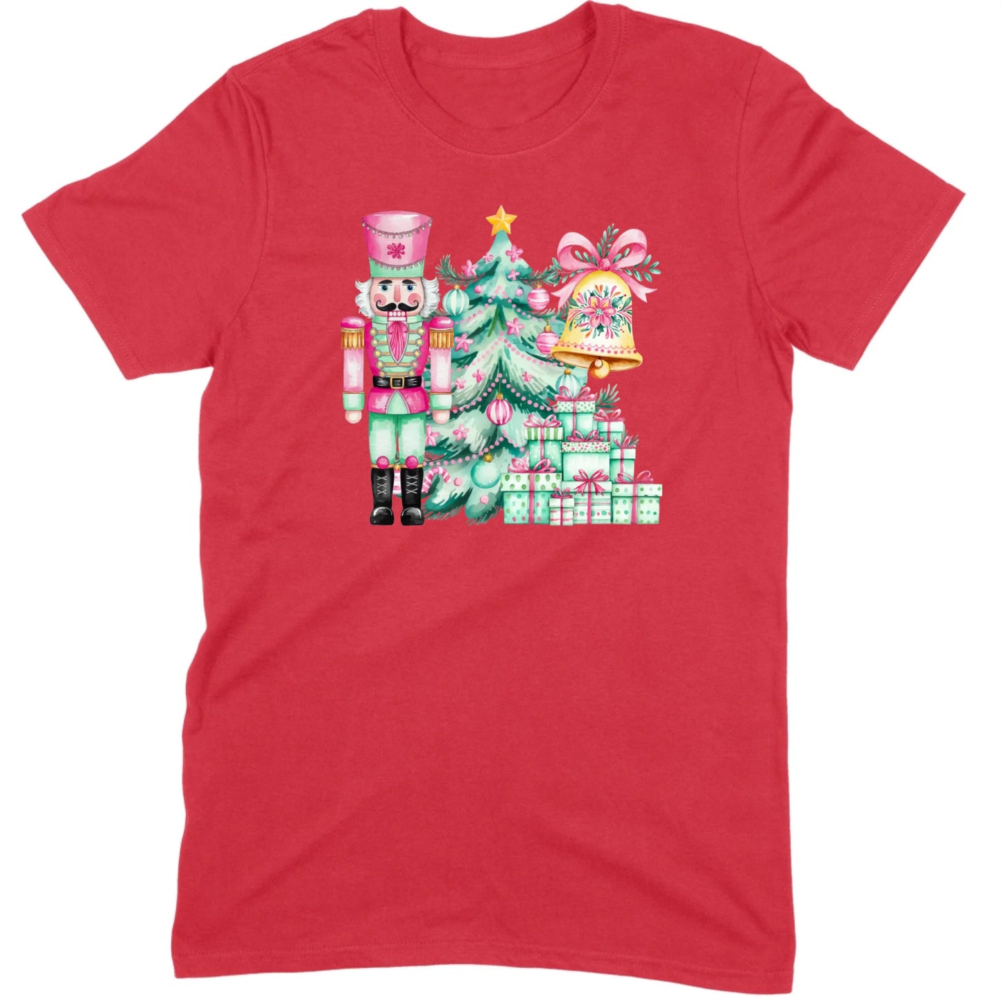 Pink and Mint Nutcracker Christmas Set Tee