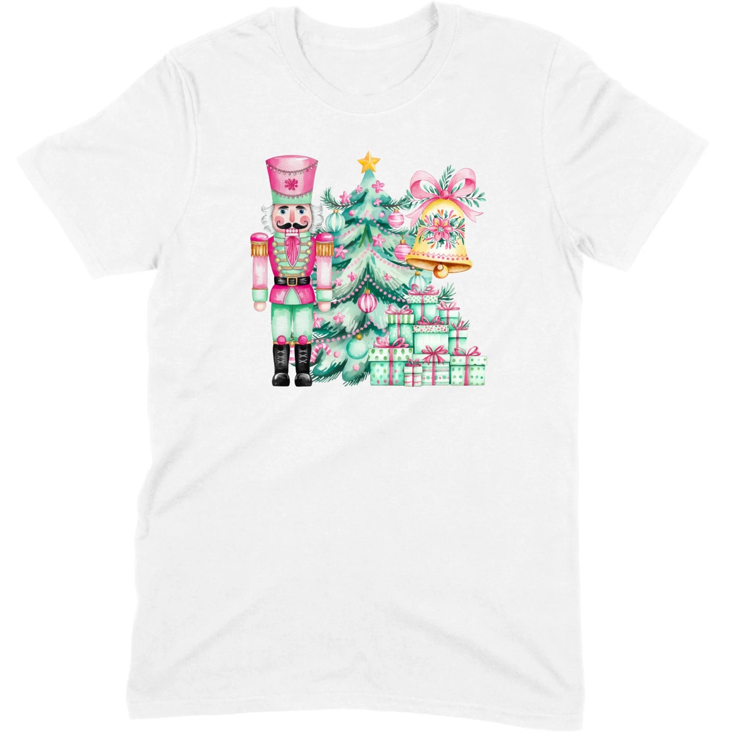 Pink and Mint Nutcracker Christmas Set Tee