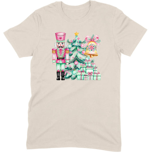 Pink and Mint Nutcracker Christmas Set Tee