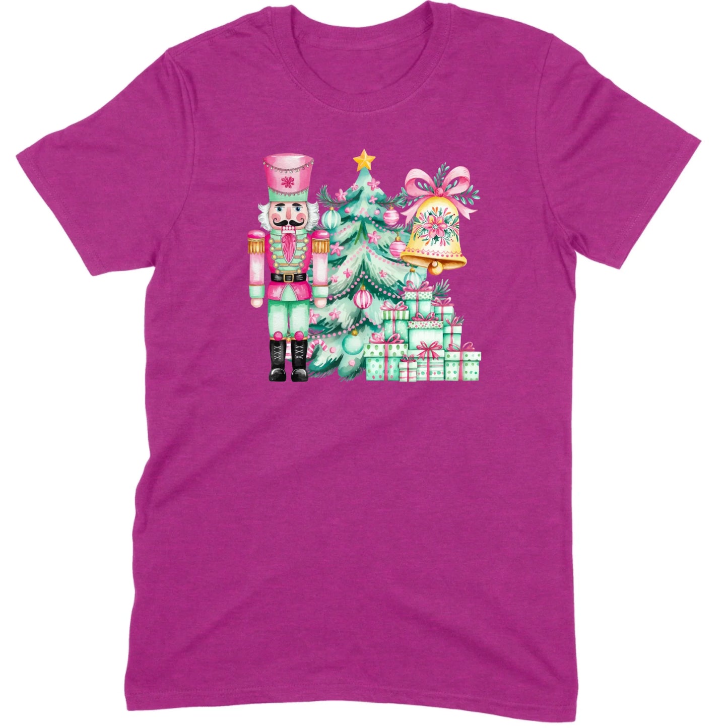 Pink and Mint Nutcracker Christmas Set Tee