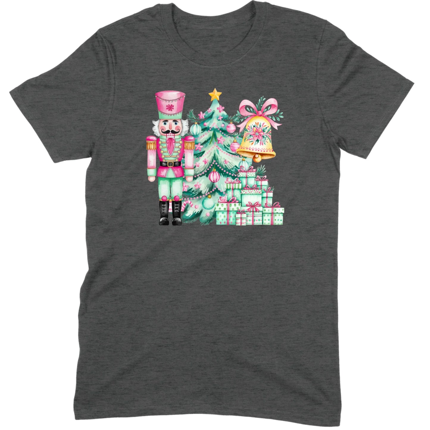 Pink and Mint Nutcracker Christmas Set Tee