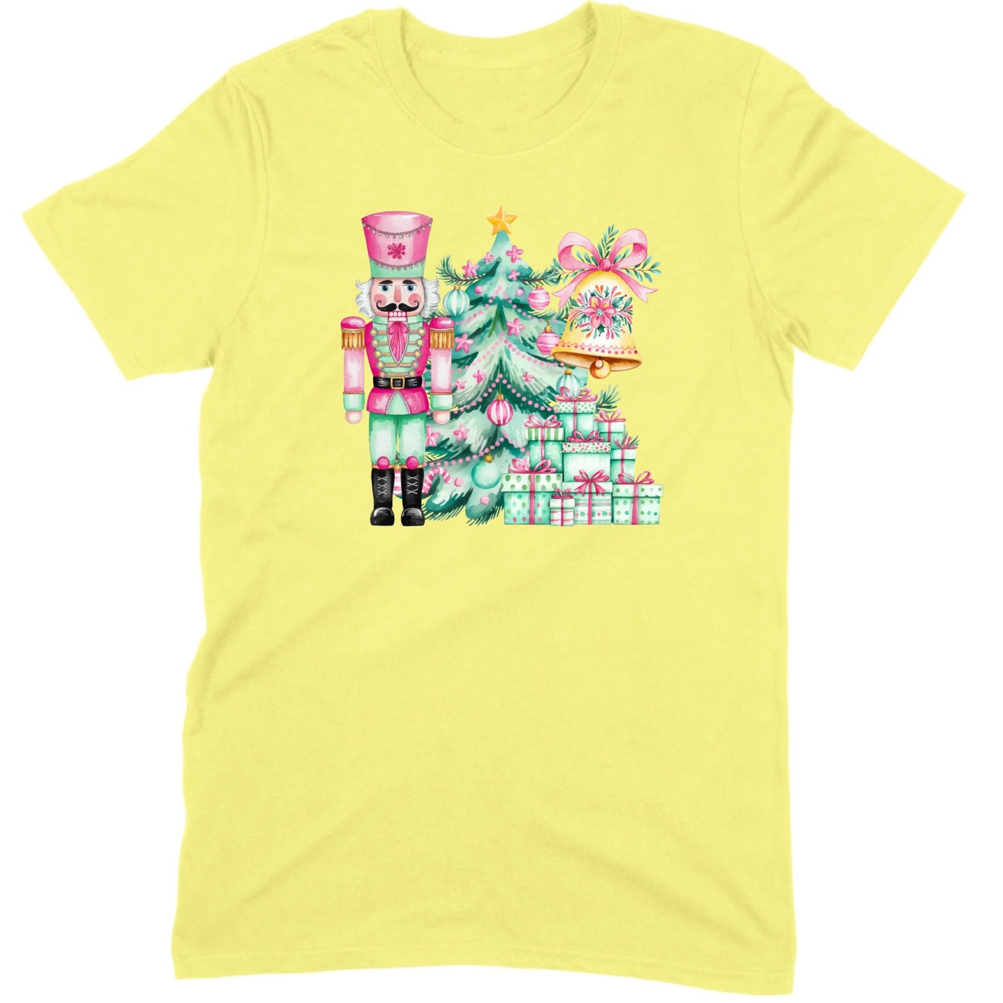 Pink and Mint Nutcracker Christmas Set Tee