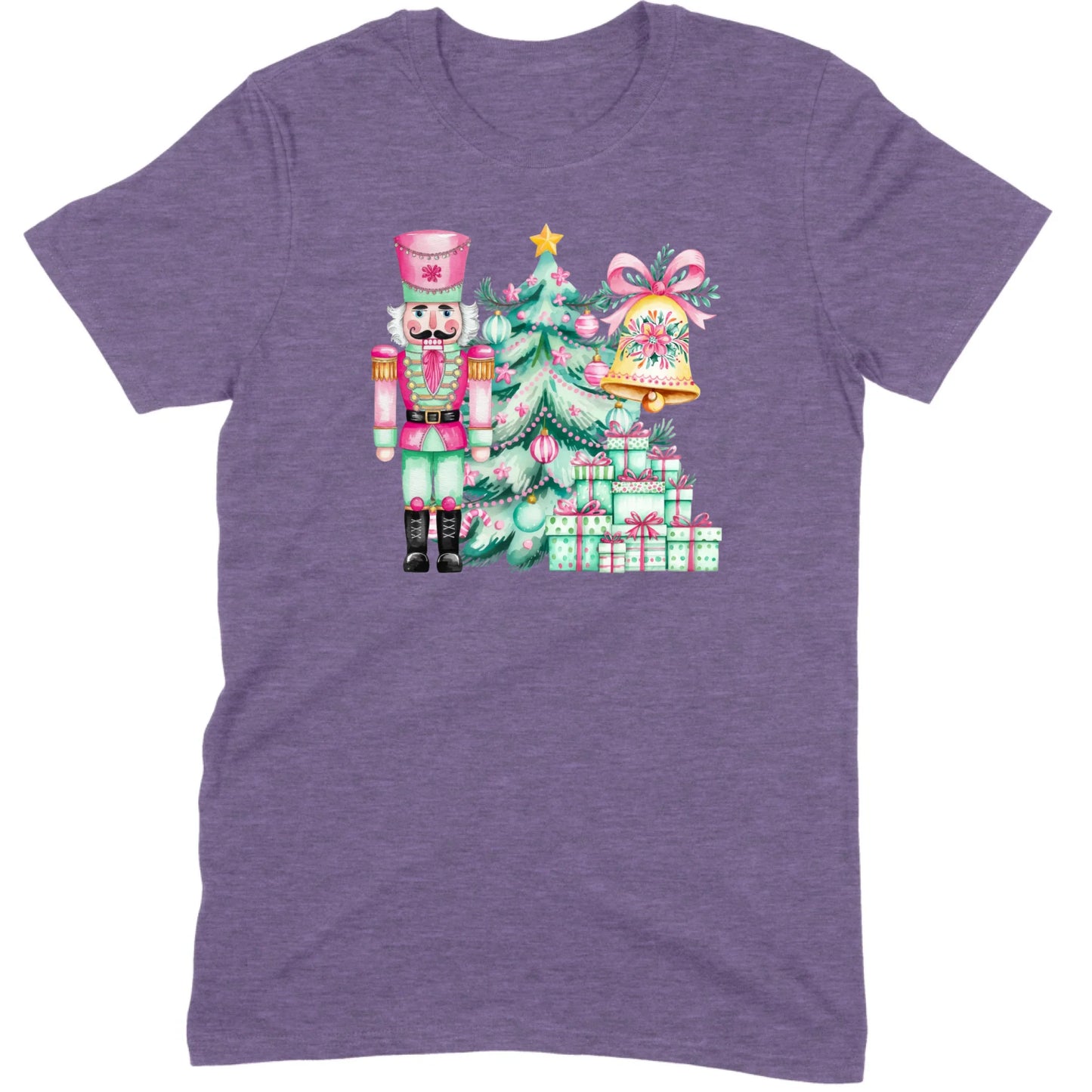 Pink and Mint Nutcracker Christmas Set Tee