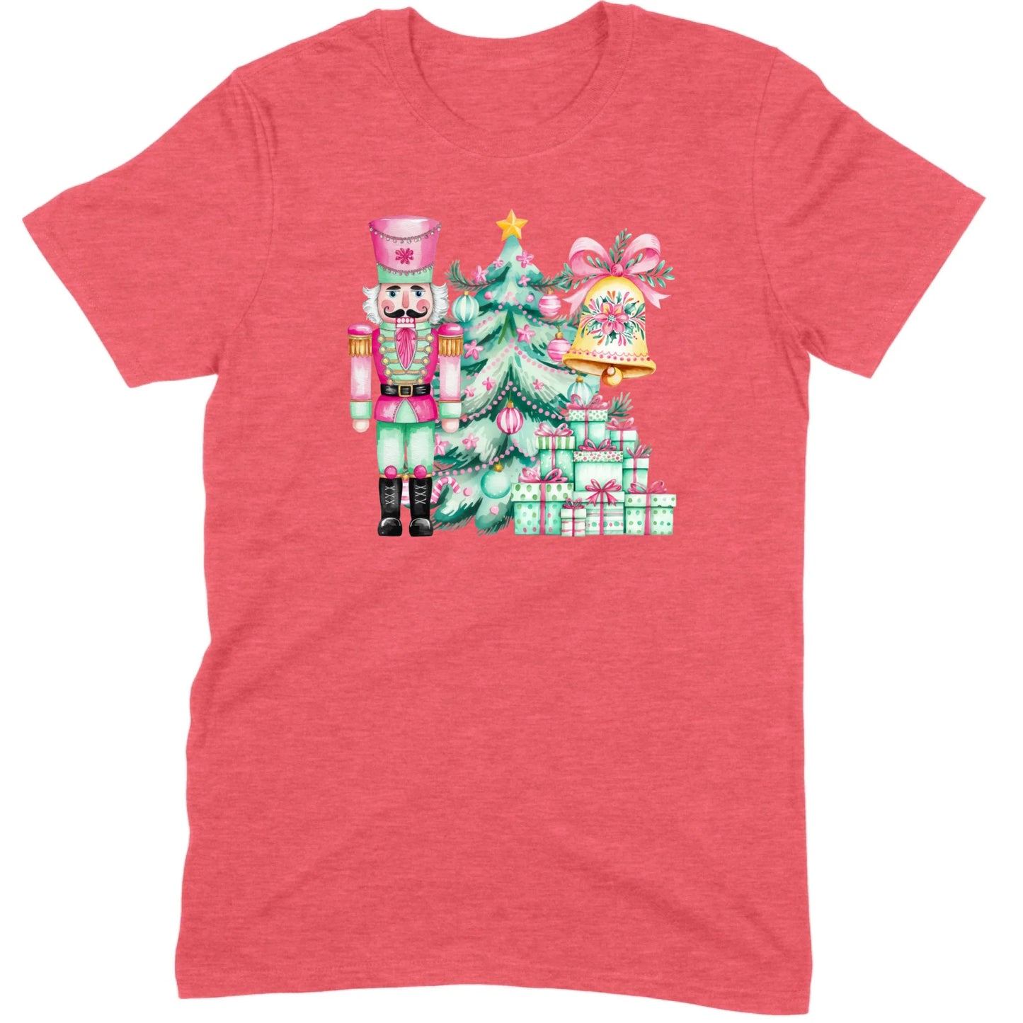Pink and Mint Nutcracker Christmas Set Tee