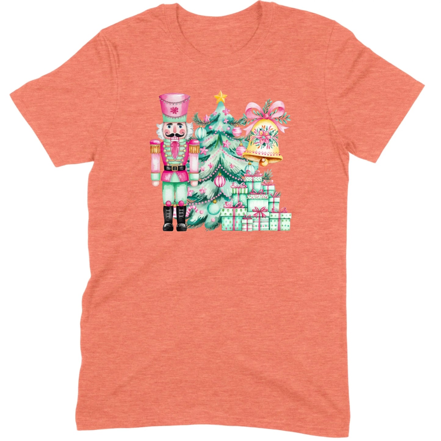 Pink and Mint Nutcracker Christmas Set Tee