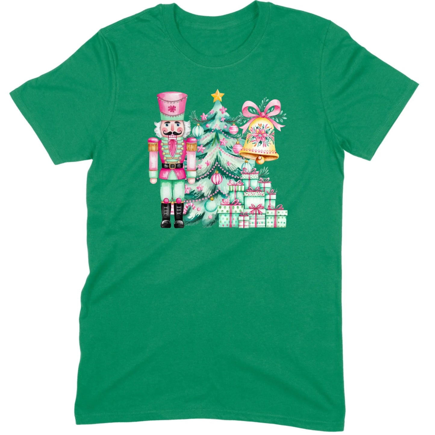 Pink and Mint Nutcracker Christmas Set Tee