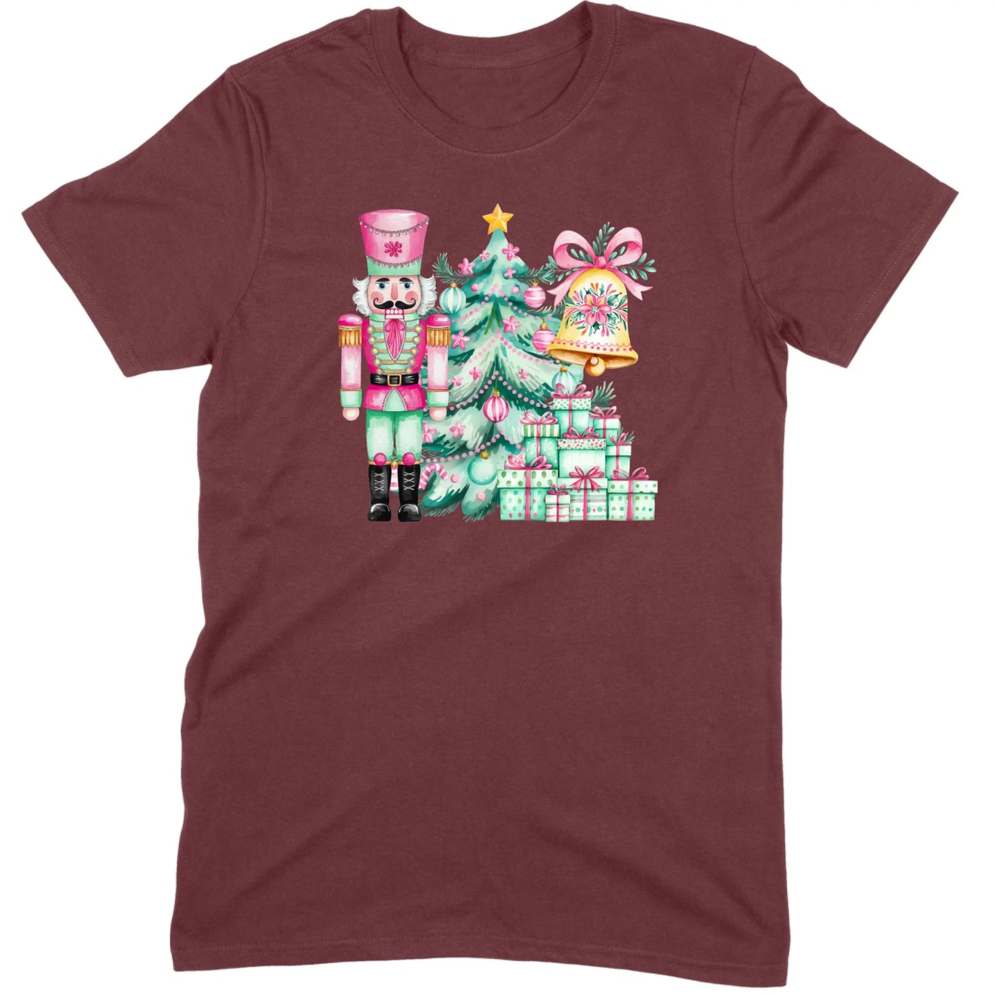 Pink and Mint Nutcracker Christmas Set Tee