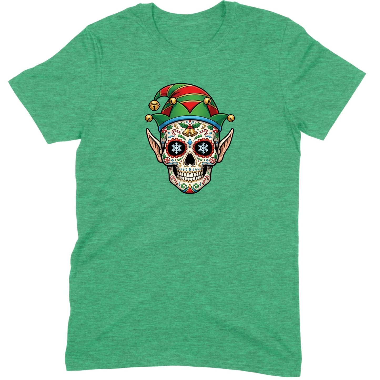 Sugar Skull Christmas Elf Tee