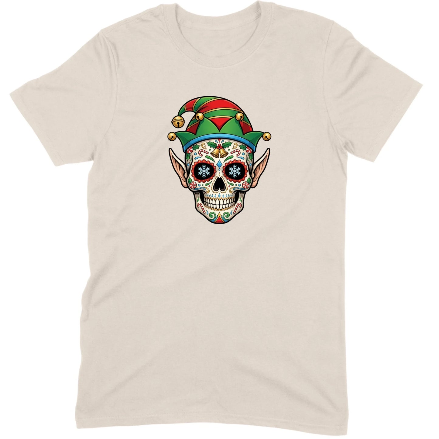 Sugar Skull Christmas Elf Tee