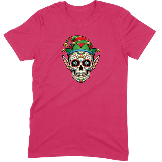 Sugar Skull Christmas Elf Tee