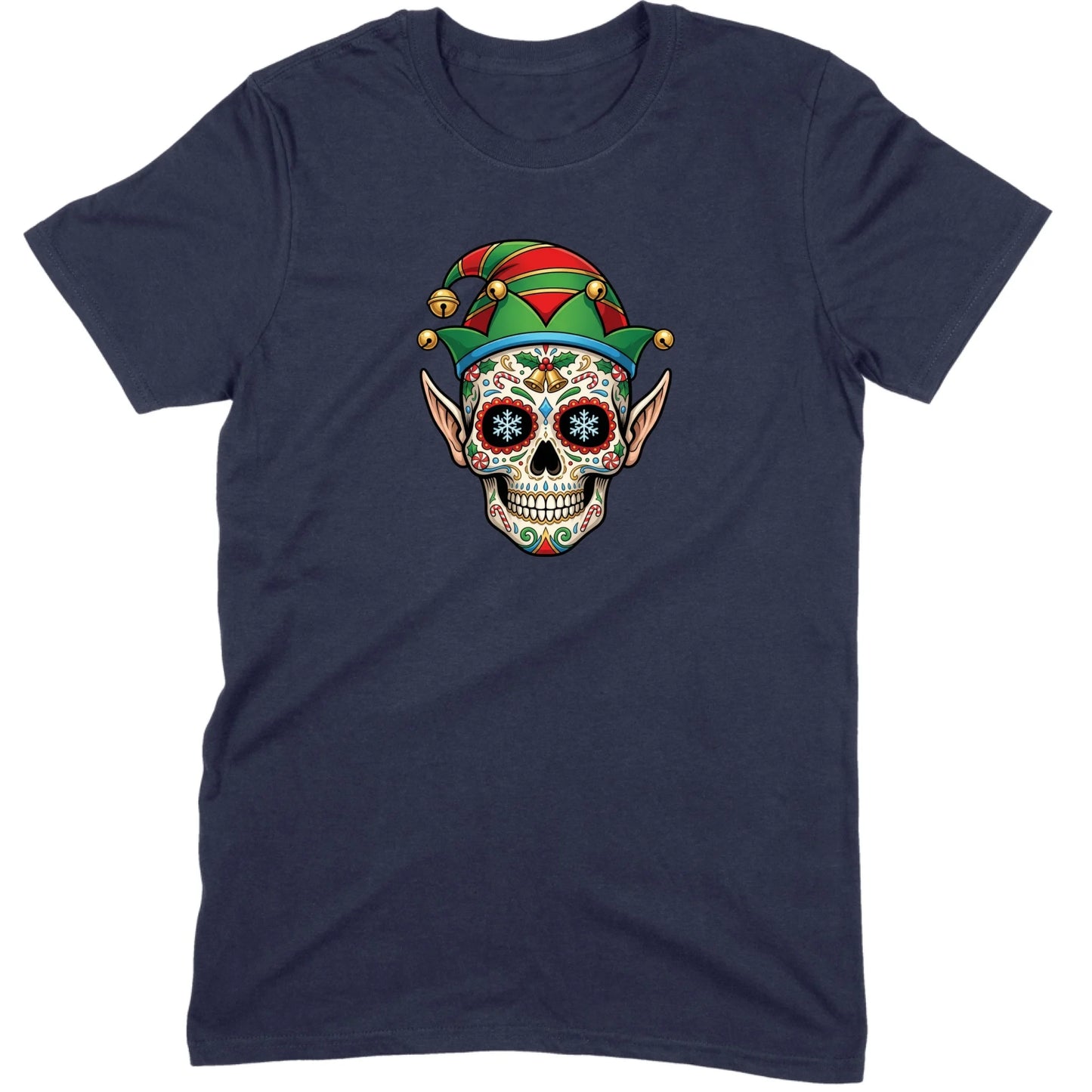 Sugar Skull Christmas Elf Tee