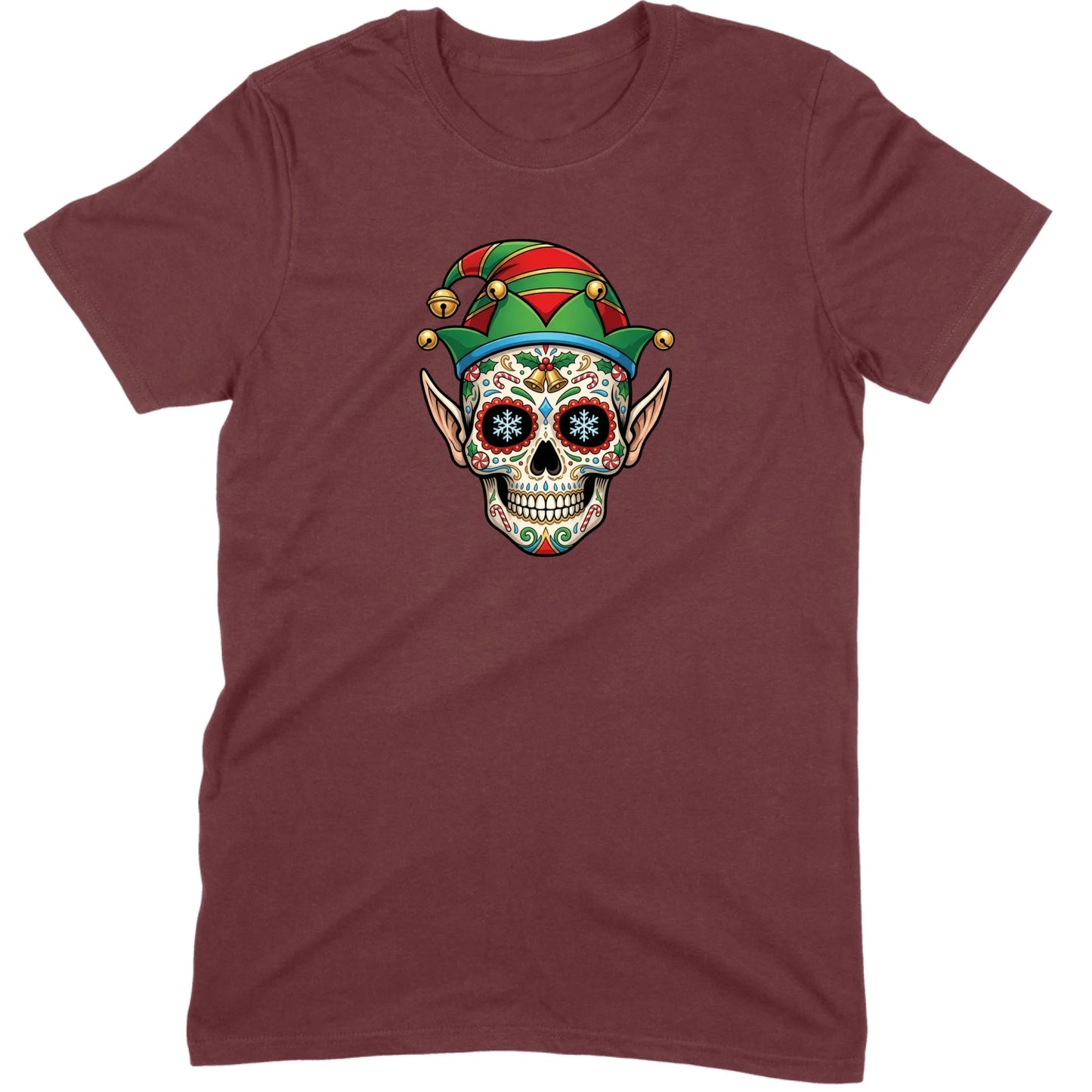 Sugar Skull Christmas Elf Tee