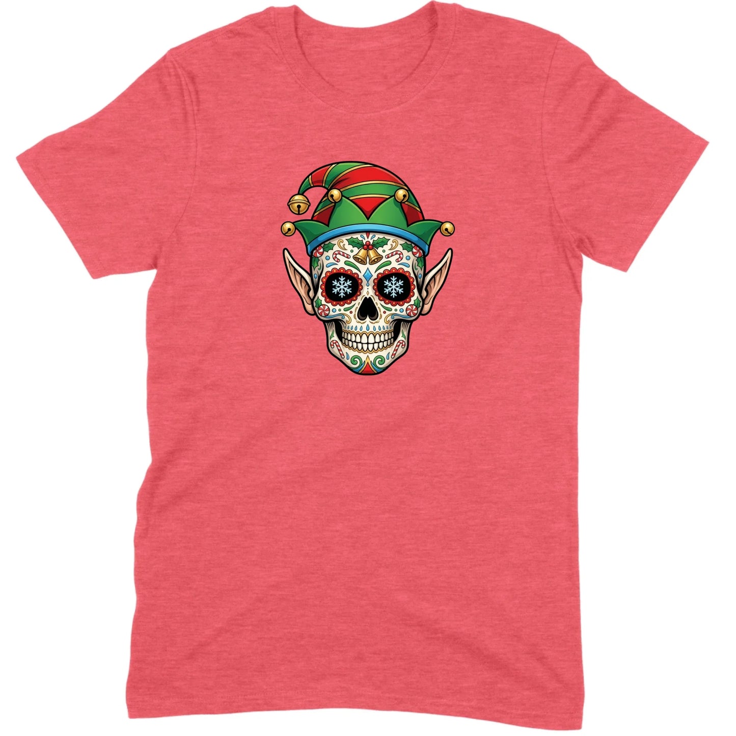 Sugar Skull Christmas Elf Tee