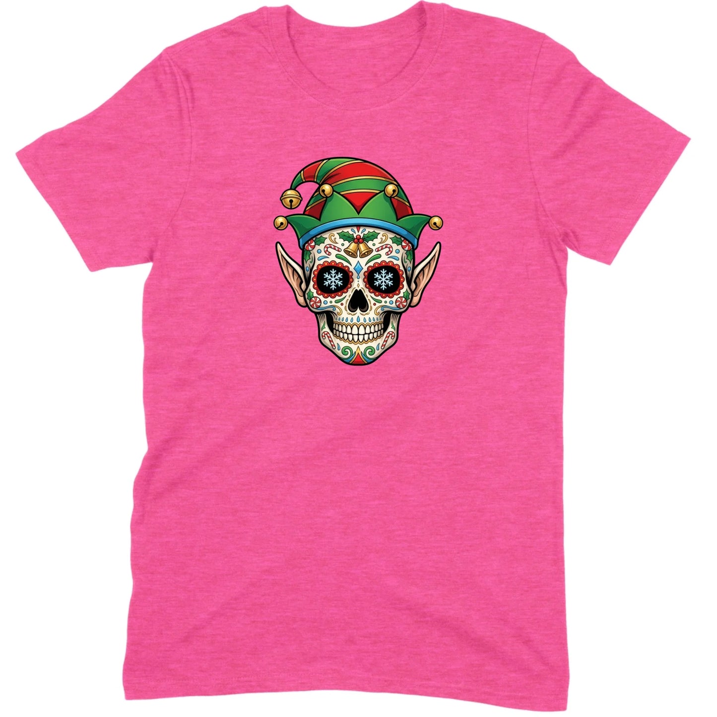 Sugar Skull Christmas Elf Tee