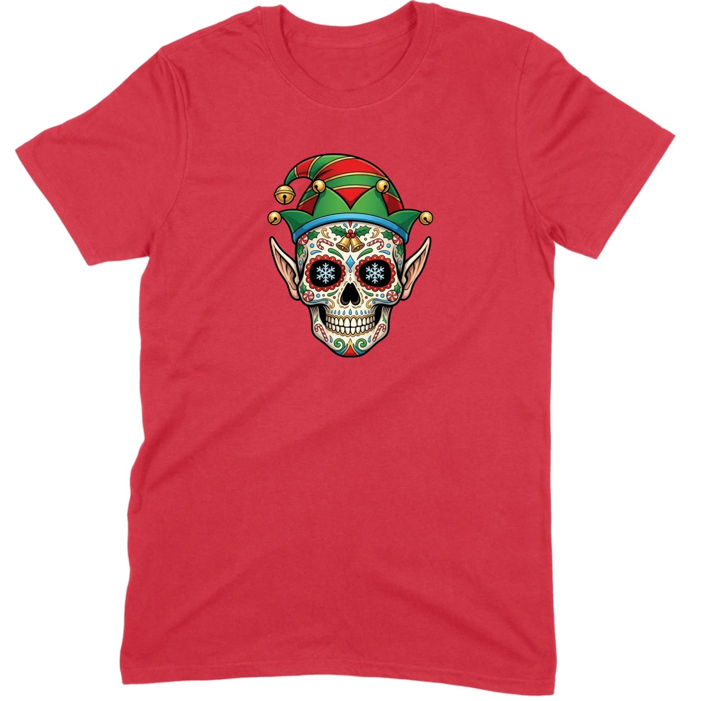 Sugar Skull Christmas Elf Tee